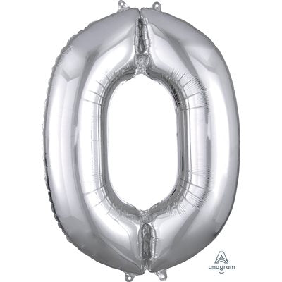 Ballon mylar, #0 argent, 34 pouces