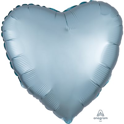 Ballon mylar, coeur bleu pastel, 18 pouces