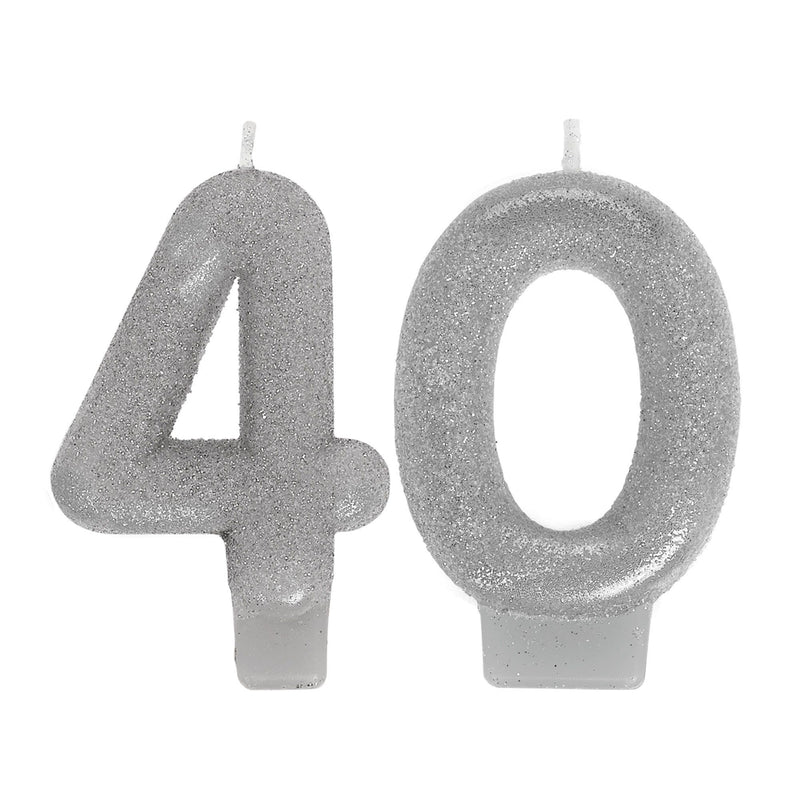 40 ans, chandelles d'anniversaire, 3 pouces