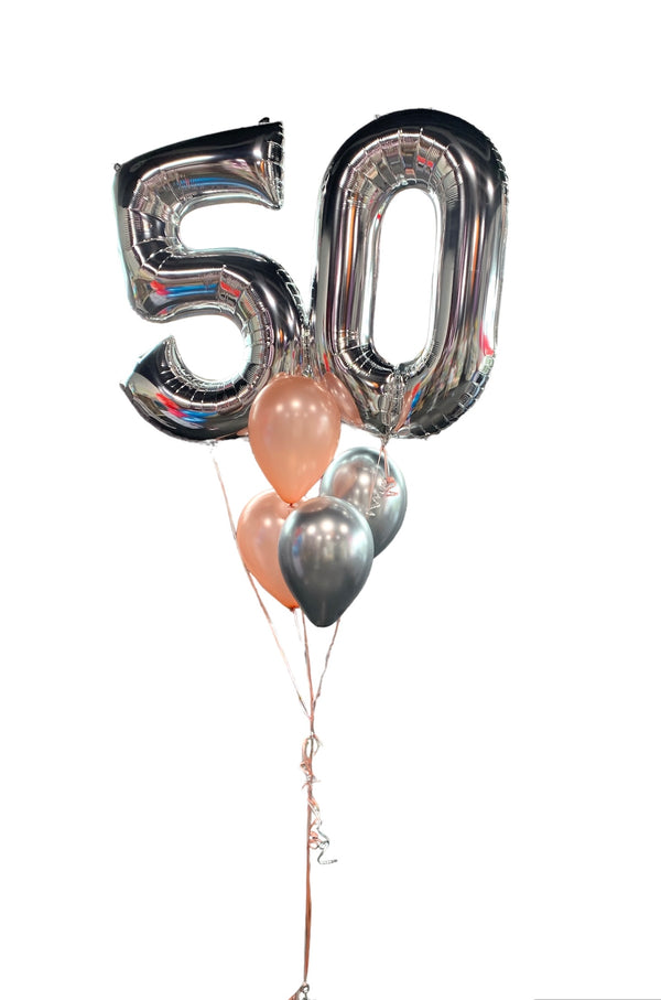 Bouquet 50 ème anniversaire argent, 50- 59 ans