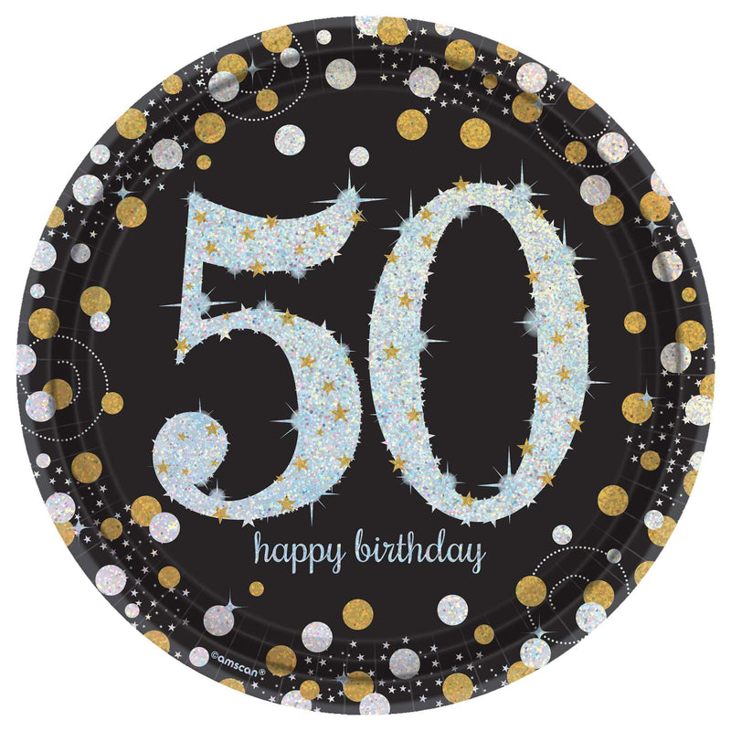 50 ans, assiettes repas, 8 pcs