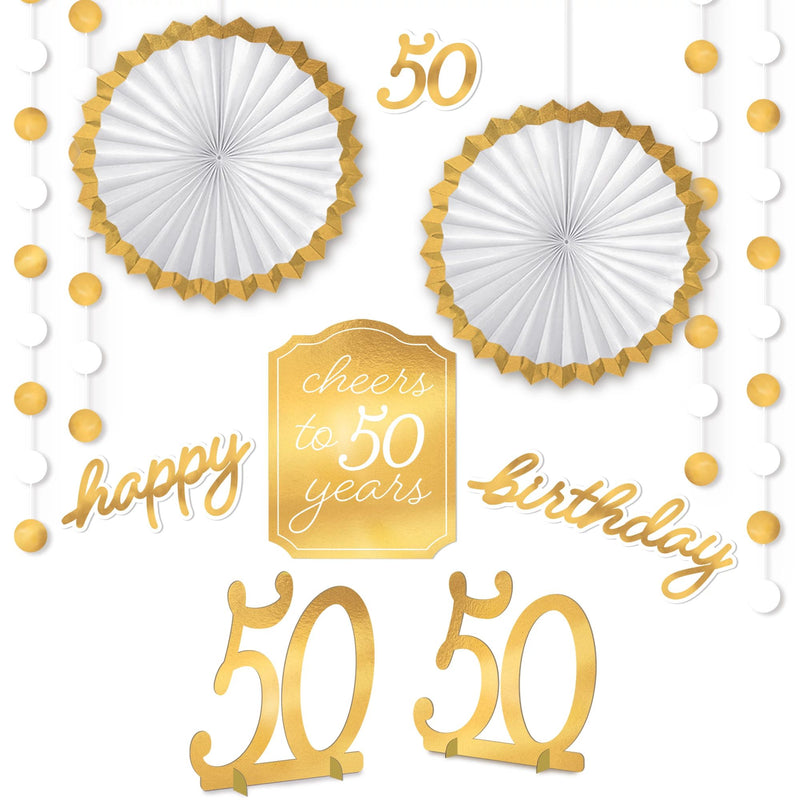 50 ans, décorations de fête, 12 pcs