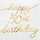 50 ans, serviettes dessert, 16 pcs