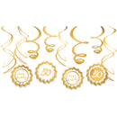 50 ans, décorations suspendues, 12 pcs