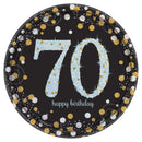 70 ans, assiettes dessert, 8 pcs