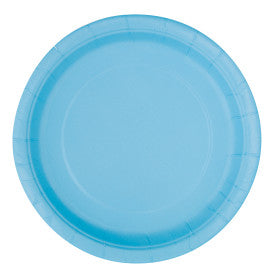Bleu pâle, assiettes repas rond, 16 pcs