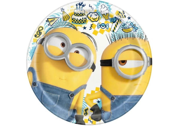 Minions, assiettes dessert, 8 pcs