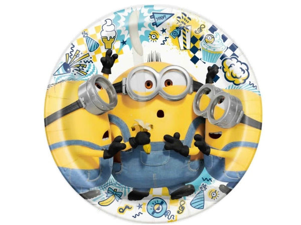 Minions, assiettes repas, 8 pcs