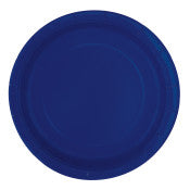 Bleu marine, assiettes dessert rond, 20 pcs