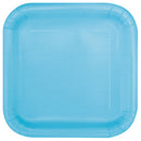bleu pâle, assiettes dessert carré, 16 pcs