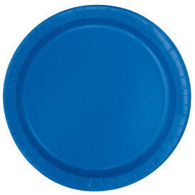 Bleu royal, assiettes repas rond, 16 pcs