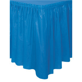 Bleu royal, jupe de table, 29 pouces x 14 pieds