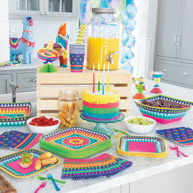 Boho fiesta assiettes repas, 8 pcs