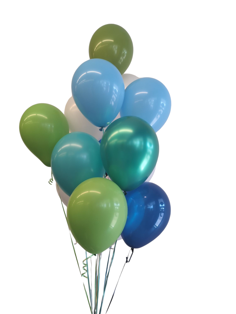 Bouquet de 12 ballons colorés