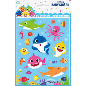 Baby shark stickers, 4 unités