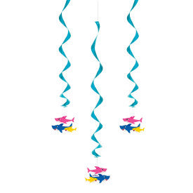 Baby shark décorations suspendues, 26 pouces, 3 unités