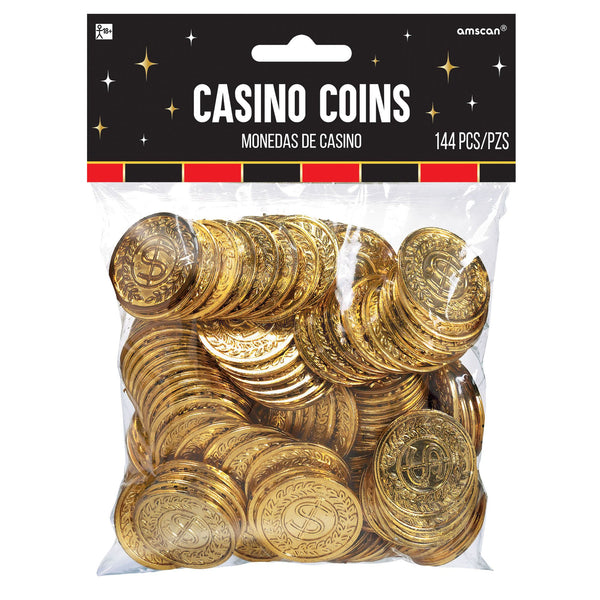 Casino, pièces d'or, 144 pcs