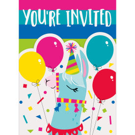 Lama, cartes d'invitation, 8 pcs