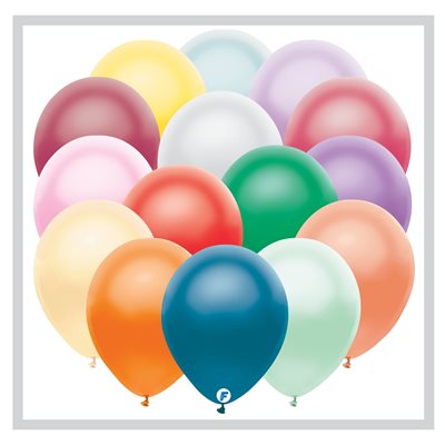 Ballons latex assortis, perle, 12 pouces, 50 pcs