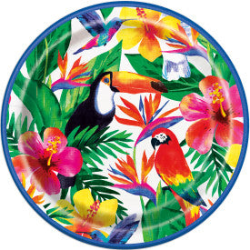 Luau, assiettes repas, 8 pcs