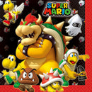 Super mario, serviettes repas, 16 pcs