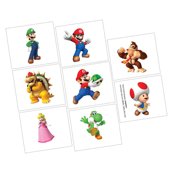 Super mario, tatouages, 8 pcs