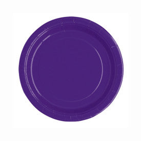 Violet foncé, assiettes dessert rond, 20 pcs