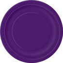 Violet foncé, assiettes repas rond, 16 pcs