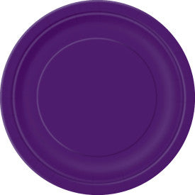 Violet foncé, assiettes repas rond, 16 pcs