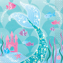 Mermaid, serviettes dessert, 16 pcs