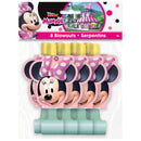 Minnie mouse, serpentins, 8 unités