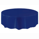 Bleu marine, nappe de table rond, 84 pouces