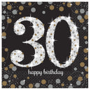 30 ans, serviettes repas, 16 pcs