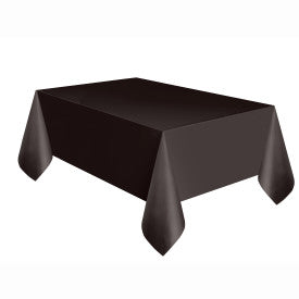 Noir unis, nappe de table rectangulaire, 54 x 84 pouces
