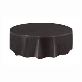 Noir unis, nappe de table rond, 84 pouces