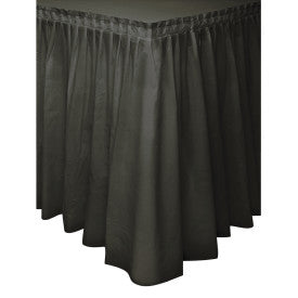 Noir unis, jupe de table, 29 pouces x 14 pieds