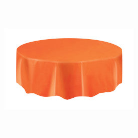 Orange unis, nappe de table rond, 84 pouces