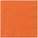 Orange unis, serviettes dessert, 50 pcs
