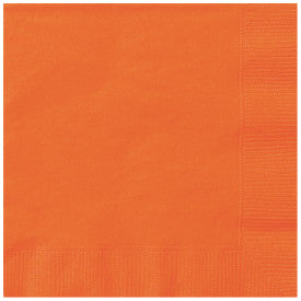 Orange unis, serviettes repas, 50 pcs