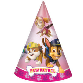 Paw patrol, chapeaux de fêtes, 8 unités