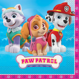 Paw patrol fille, serviettes repas, 16 unités