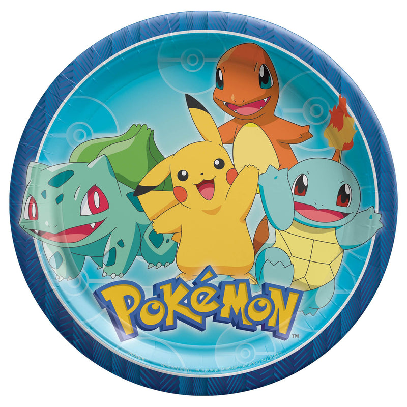 Pokémon, assiettes, repas, 8 pcs