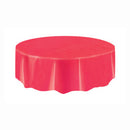 Rouge unis, nappe de table rond, 84 pouces