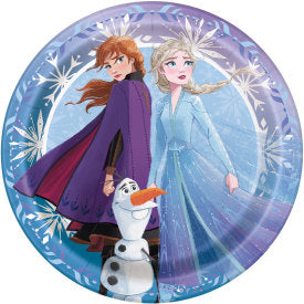 Frozen 2, assiettes dessert, 7 pouces, 8 unités