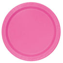 Rose foncé, assiettes repas rond, 16 pcs
