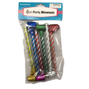 sifflets de fête, 6 pcs