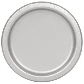 Argent, assiettes repas rond, 16 pcs