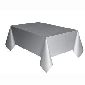 Argent, nappe de table rectangulaire, 54 x 84 pouces
