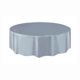 Argent, nappe de table rond, 84 pouces