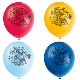 Spiderman, sac de ballons en latex, 12 pouces, 8 unités
